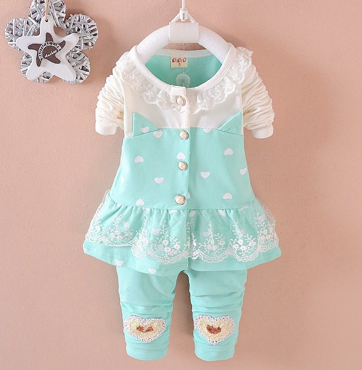 BibiCola Baby Girls Clothing Sets Toddle Tracksuits Kids Tops Pants 2pcs Tracksuits Kids Girls Clothes Baby Girl Clothes Set - RICALOUX
