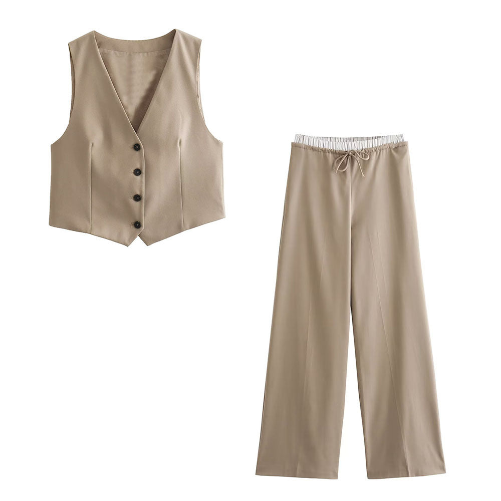 Two Sleeveless Tank Tops Sophisticated Casual Trousers by Ricaloux
