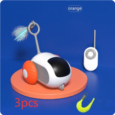 Remote Control Interactive Cat Car Toy USB Charging Chasing Automatic Self-moving Remote Smart Control Car Interactive Cat Toy Pet Products by Ricaloux