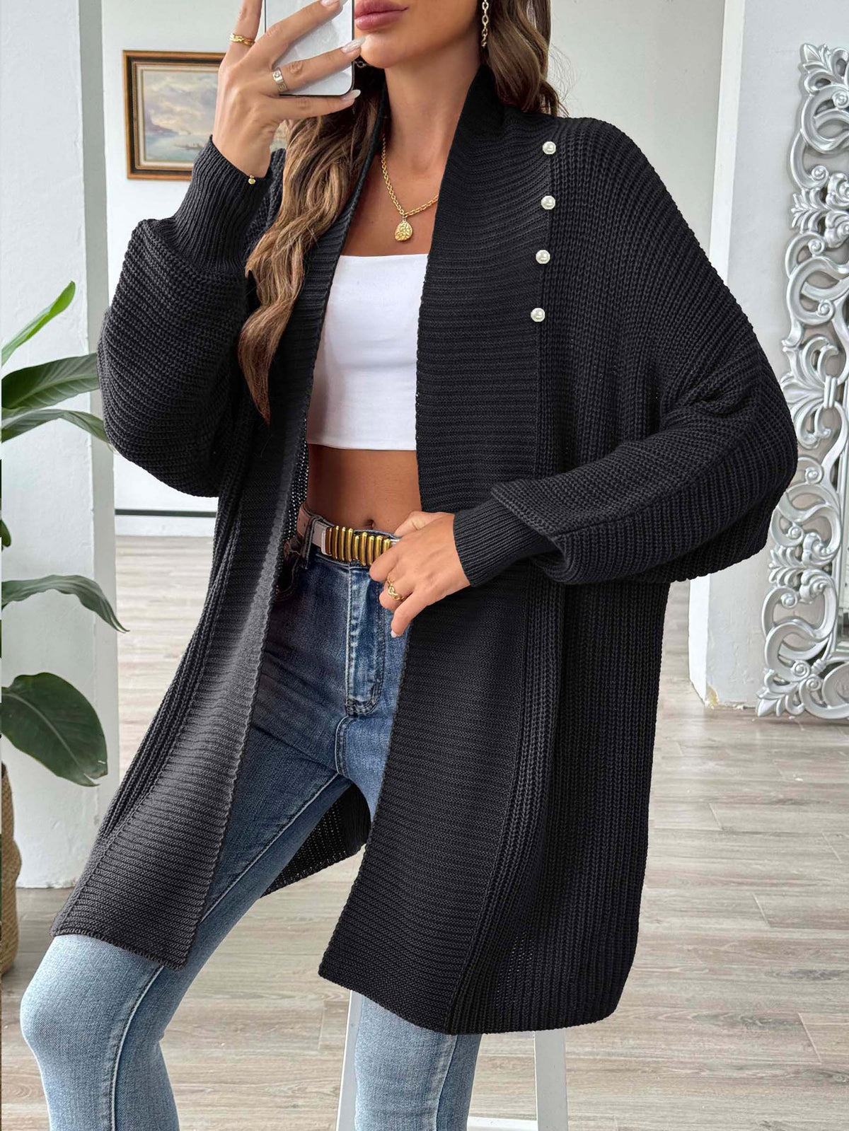 Women's Simple Fashion Loose Sweater Coat by Ricaloux