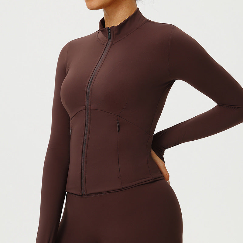 Womens Yoga Outerwear Sun-protection Jacket Slim-fit And Quick-drying by Ricaloux