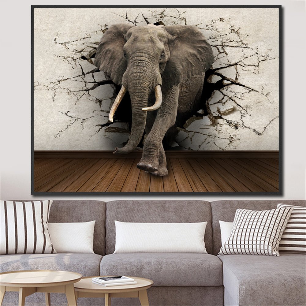 Creative Home Decor Elephant Canvas Painting - RICALOUX