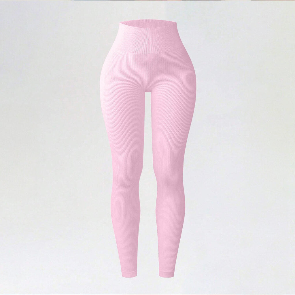 Ribbed Seamless Yoga Pants For Autumn And Winter, High-waisted Tight Sports Leggings, Yoga Apparel Leggings by Ricaloux