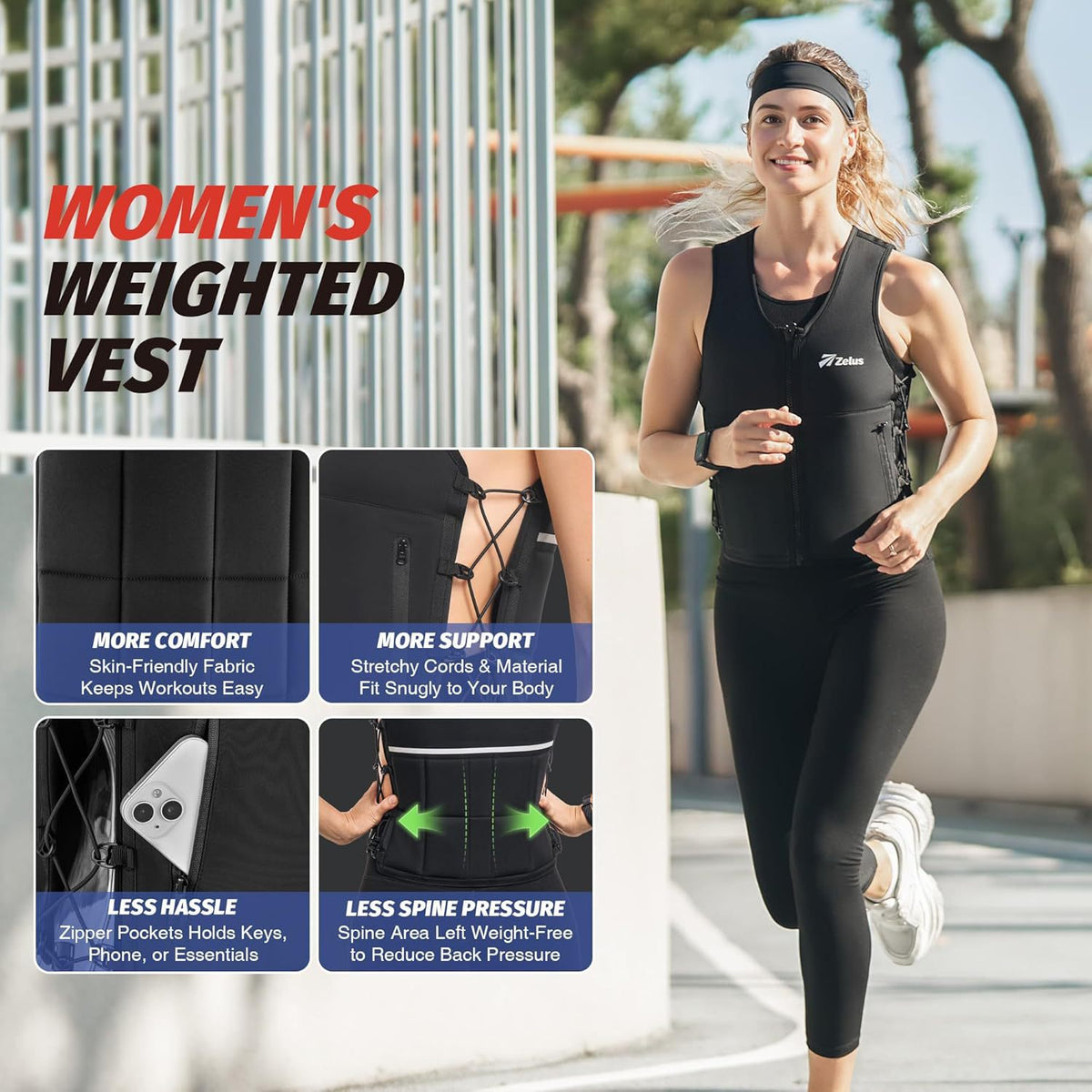 Adjustable Soft Iron-weighted Vest Suitable For Both Men And Women by Ricaloux