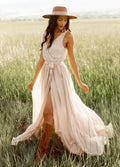 Miriam Dress In Sand – Premium 4 | RICALOUX