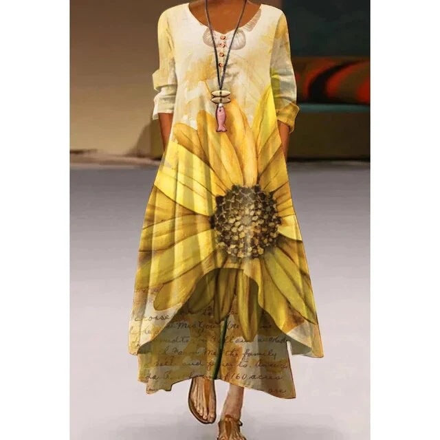 Womens Long Dress Asymmetrical Design – Premium 0 | RICALOUX
