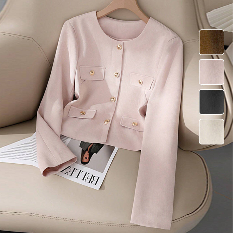 New Round Neck Autumn Fashion Short Round Neck Wool Coat – Premium 0 | RICALOUX