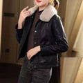 Womens Stylish Padded Short Coat With A Fur Collar – Premium 0 | RICALOUX