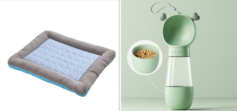 Pet Cooling Pad Bed For Dogs Cats Puppy Kitten Cool Mat Pet Blanket Ice Silk Material Soft For Summer Sleeping Blue Breathable by Ricaloux