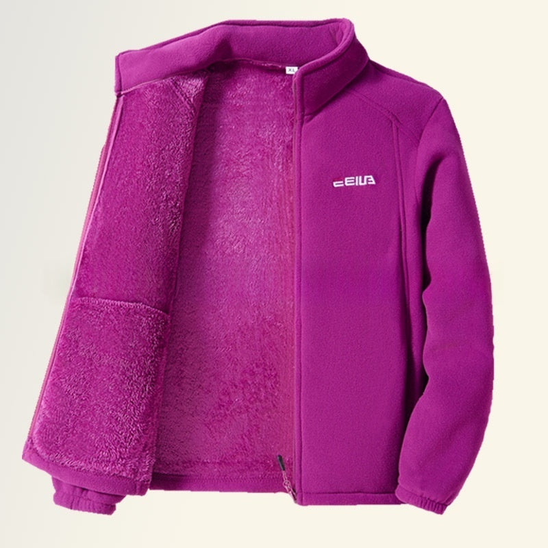 Fleece-lined Heavyweight Polar Fleece Windproof And Warm Stand-collar Jacket – Premium 0 | RICALOUX