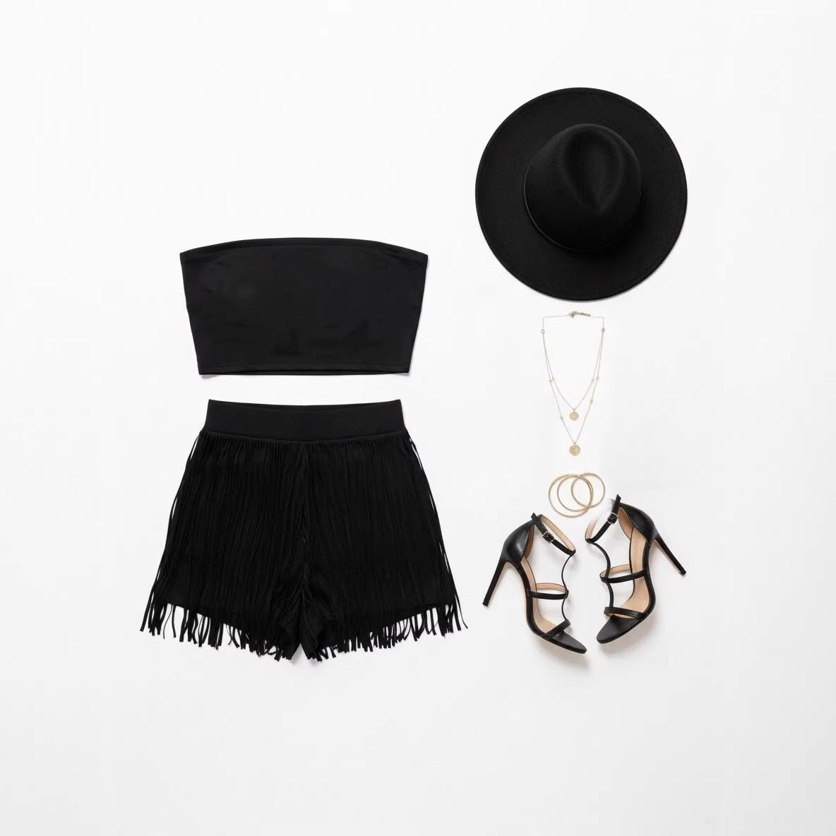 SpringSummer Tassel Casual Womens Set by Ricaloux