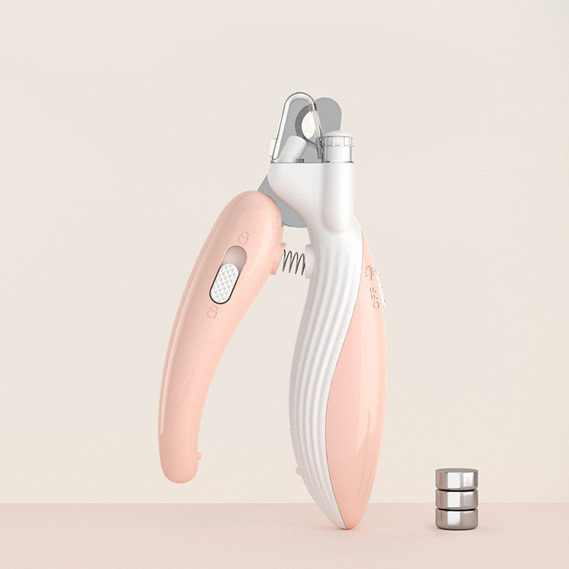 Pet Nail Clippers Dog Nail Clippers Cat Nail Clippers LED Electric Nail Grinder Pet Supplies LED Light Pet Nail Clippers by Ricaloux