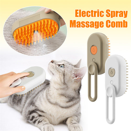 Cat Steam Brush Steamy Dog Brush 3 In 1 Electric Spray Cat Hair Brushes For Massage Pet Grooming Comb Hair Removal Combs Pet Products by Ricaloux
