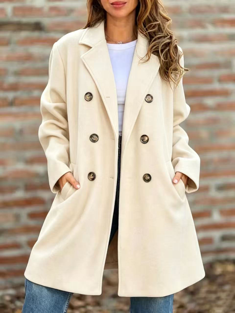 Notch-lapel Double-breasted Wool Coat – Premium 0 | RICALOUX