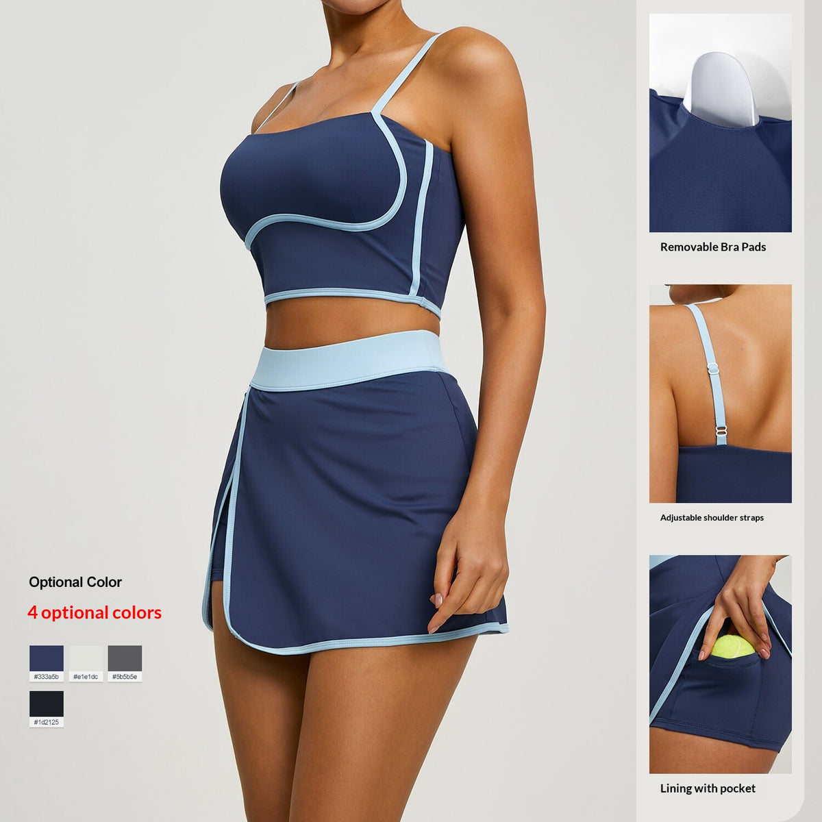 Summer Linear Sports Outfit, Anti-Chafing Activewear For Outdoor Running, Fitness And Yoga – Premium 4 | RICALOUX
