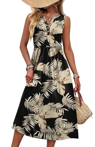 Printed A-line Casual Beach Holiday Dress by Ricaloux