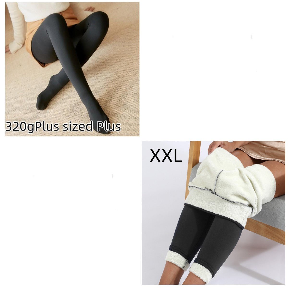 Fleece-lined Thickened Sheer Tights Leggings Transparent One-piece Pantyhose Superb Fleshcolor Pantynose - RICALOUX