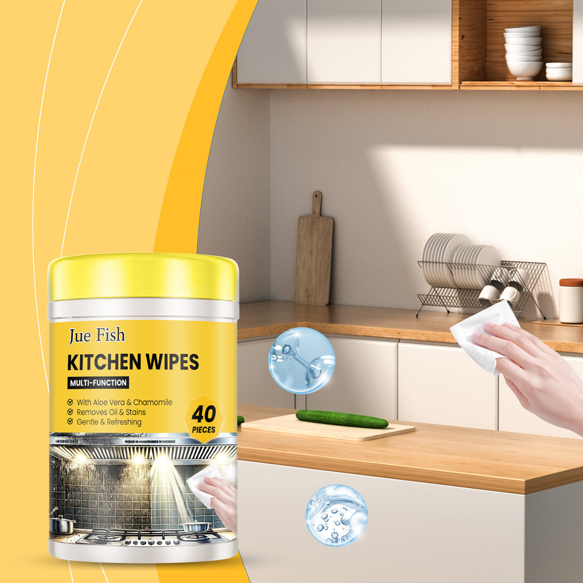 Kitchen Wipes Kitchen Countertop Stove Oven Multifunctional - RICALOUX