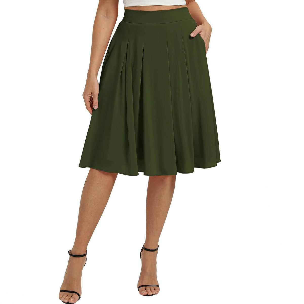 Commuter Slimming Skirt With Pockets For Women by Ricaloux