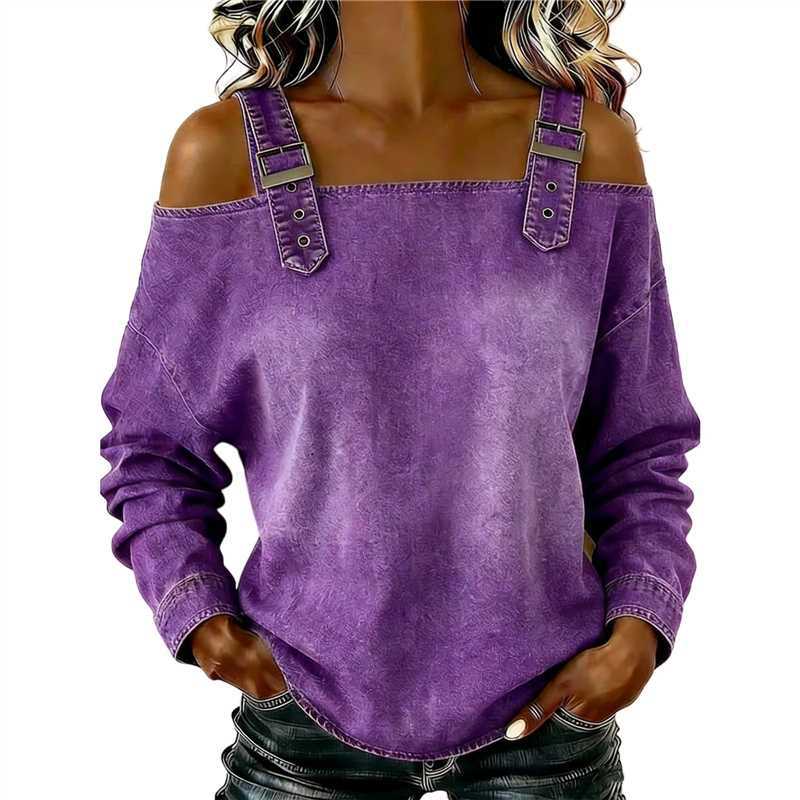 Halter-neck Off-shoulder Long-sleeve Top by Ricaloux