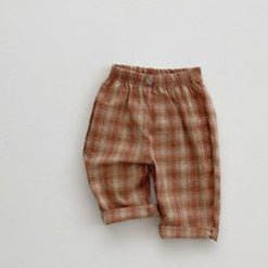 Ins Korean Babies' Trousers Plaid Pants - RICALOUX
