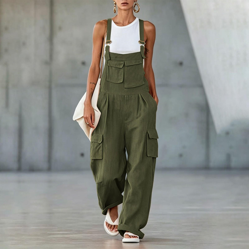 Womens Comfortable Suspender Jumpsuit For Summer by Ricaloux