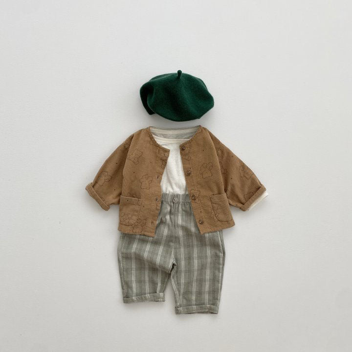 Ins Korean Babies' Trousers Plaid Pants - RICALOUX