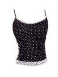 Designer-style Polka-dot Lace Camisole by Ricaloux