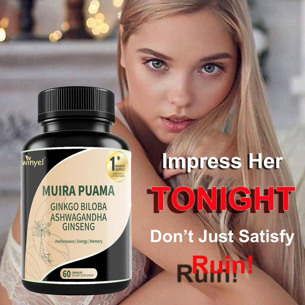Muira Puama Ginseng Ashwagandha Ginkgo Tribulus Herbal Supplements Unleash Your Potential Through Our Pills Dietary Supplements, Help Promote An Active And Healthy Lifestyle 60 Capsules by Ricaloux