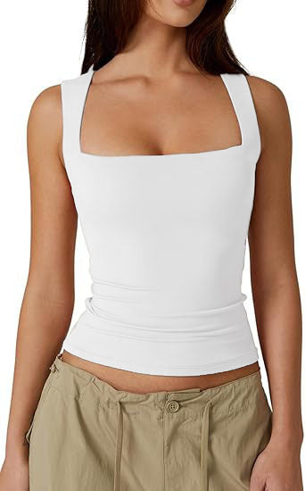 Basic Fitted Sleeveless Tank Top For Women by Ricaloux