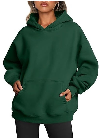2026 New Arrival Womens Solid Color HoodieFashion Loose Casual Athletic Sweatshirt For Ladies by Ricaloux