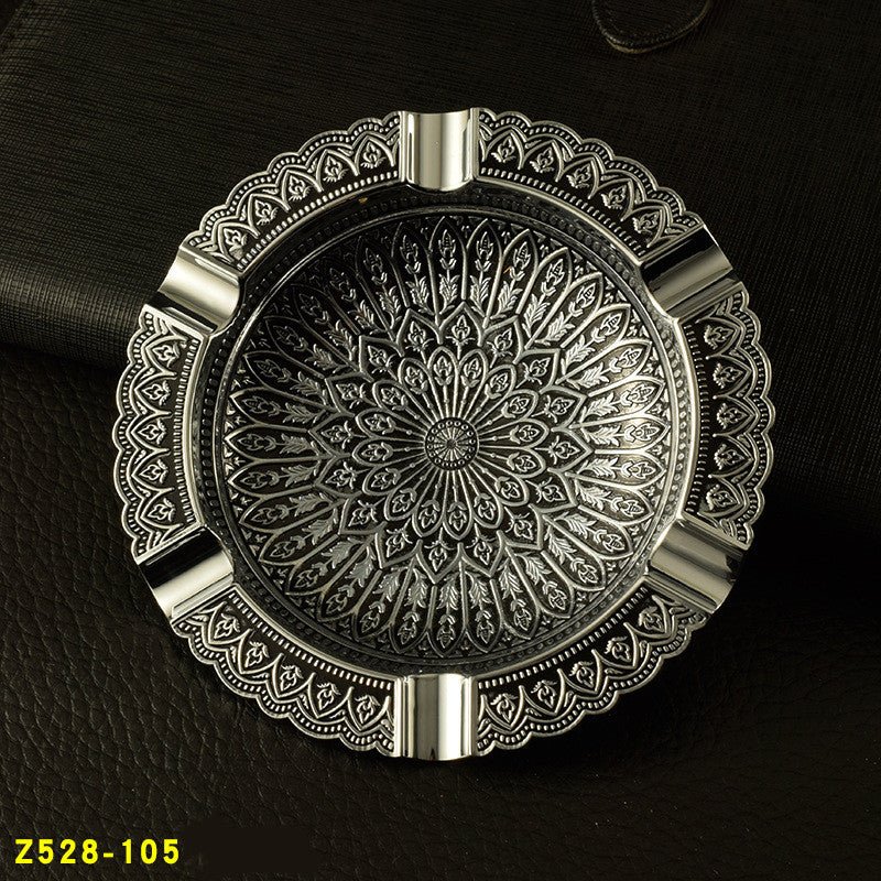 Vintage Pattern Ashtray Home Decor Metal - RICALOUX