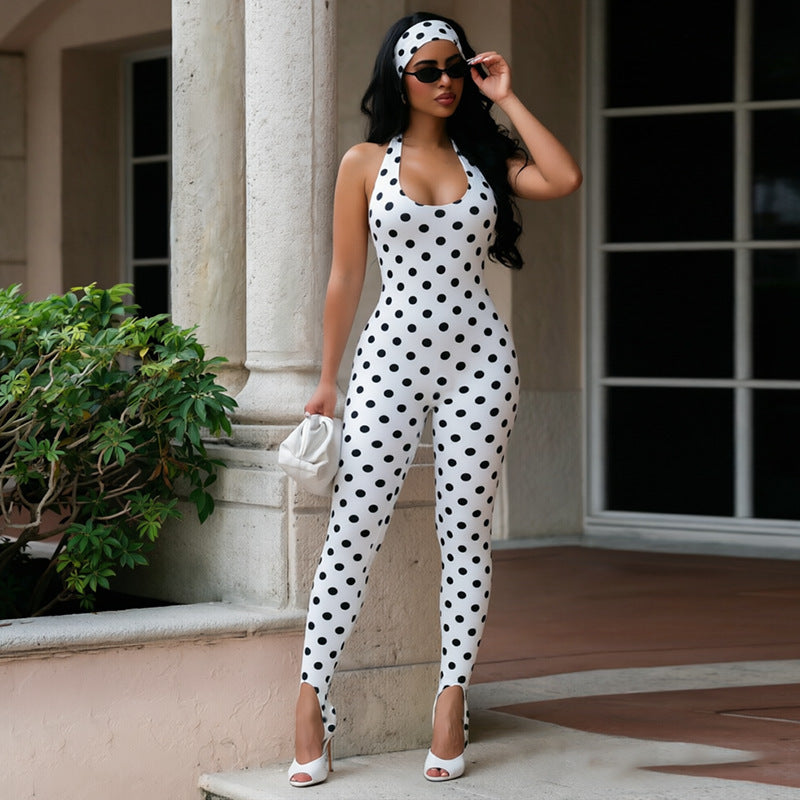 Autumn Headband With Halter-neck Footed Jumpsuit For Women – Premium 0 | RICALOUX