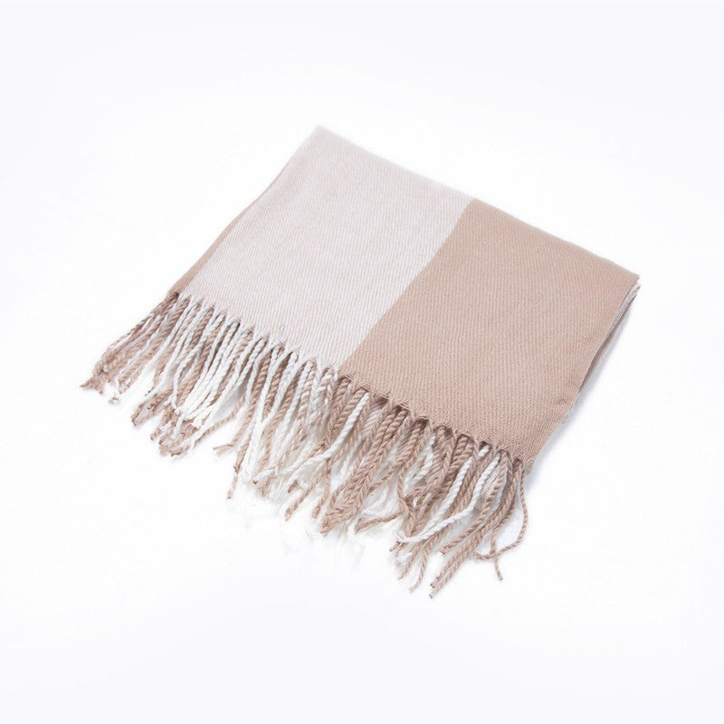 British-style Mens And Womens Couple Tassel Scarf With Large Plaid Pattern – Premium 0 | RICALOUX