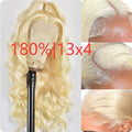 Hand-woven Front Lace Synthetic Wigs Golden Big Wave Long Curly Hair by Ricaloux