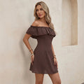 Womens Polka-dot Off-shoulder Dress – Premium 0 | RICALOUX