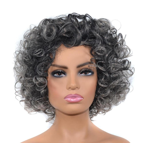 Black Granny Grey Hair Wig – Premium 0 | RICALOUX