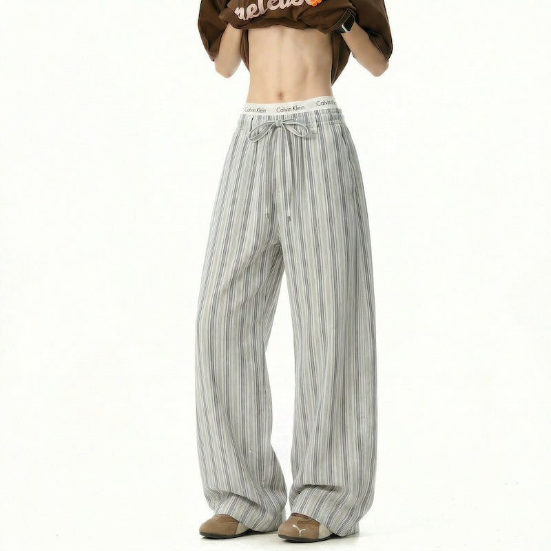 Gender-neutral Pleated Casual Loose-fit Bubble-cloth Pants by Ricaloux