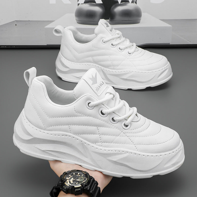 Fashion Thick-soled Anti-skid Shoes Ins Slip-on Casual Lazy Shoes Men Outdoor Breathable Lace-up Running Sports Sneakers by Ricaloux