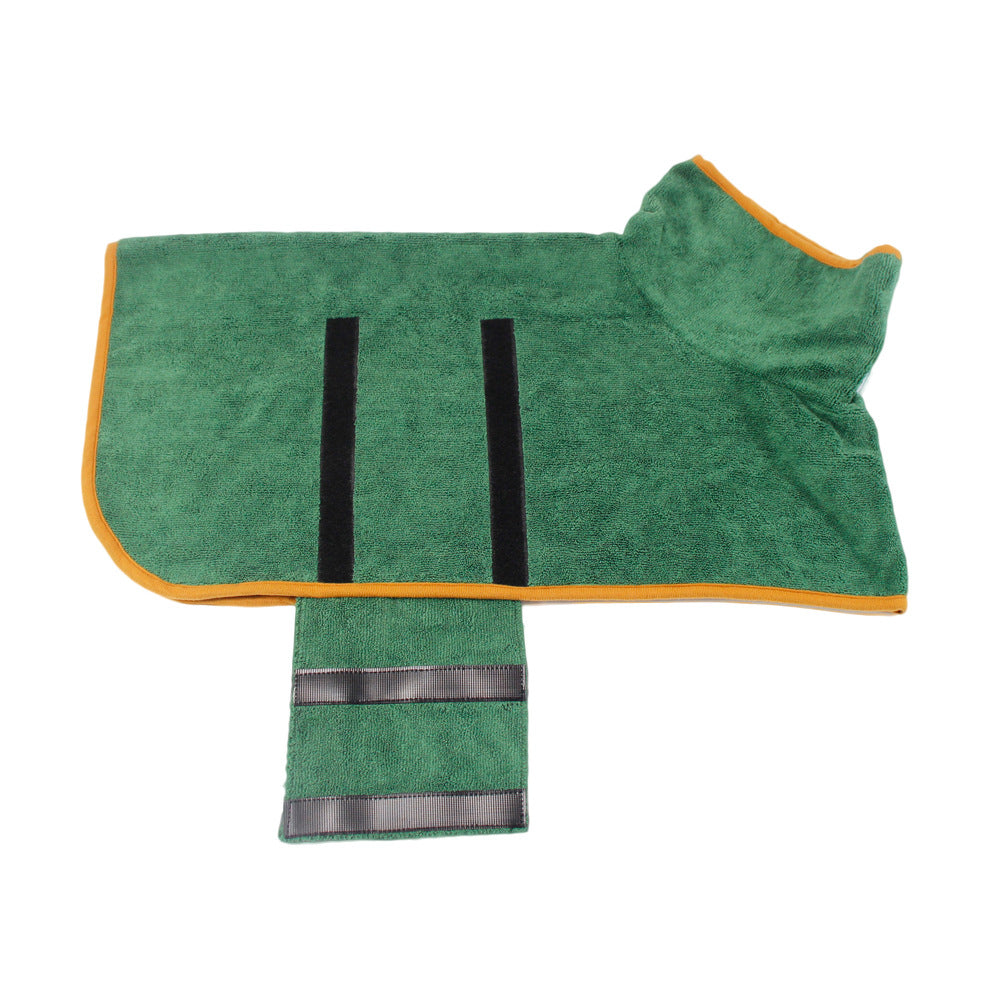 Absorbent Pet Bathrobe With Waist-wrapped Microfiber by Ricaloux