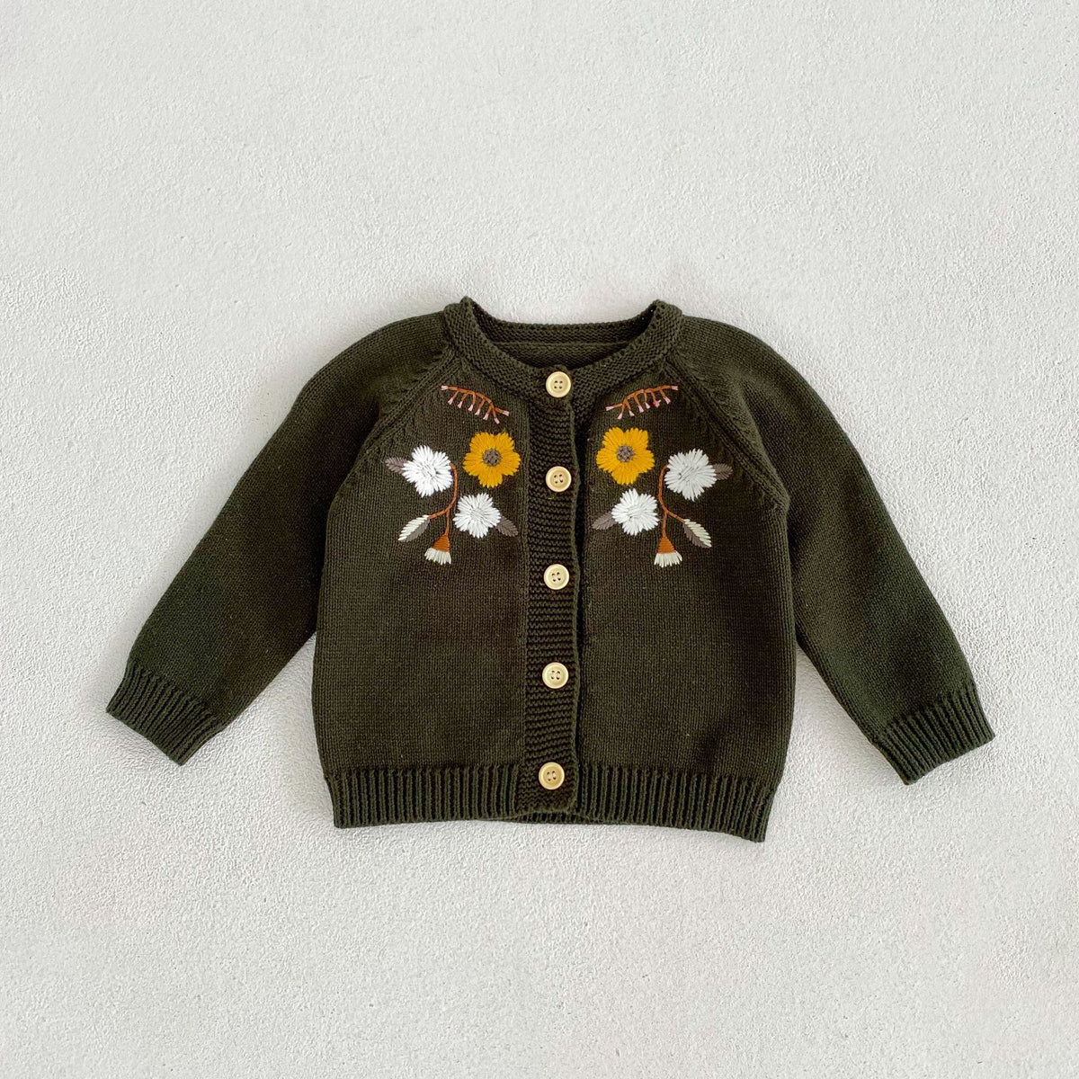 Babies And Children's Embroidered Knitting Coat - RICALOUX