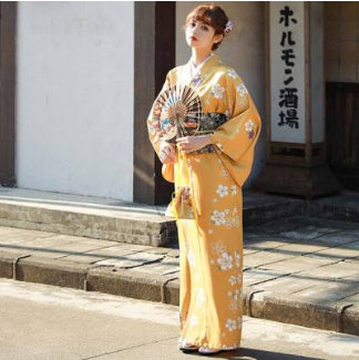 Elegant Young Ladys Japanese-style Kimono Formal Wear Womens Modernized Kimono And Yukata by Ricaloux