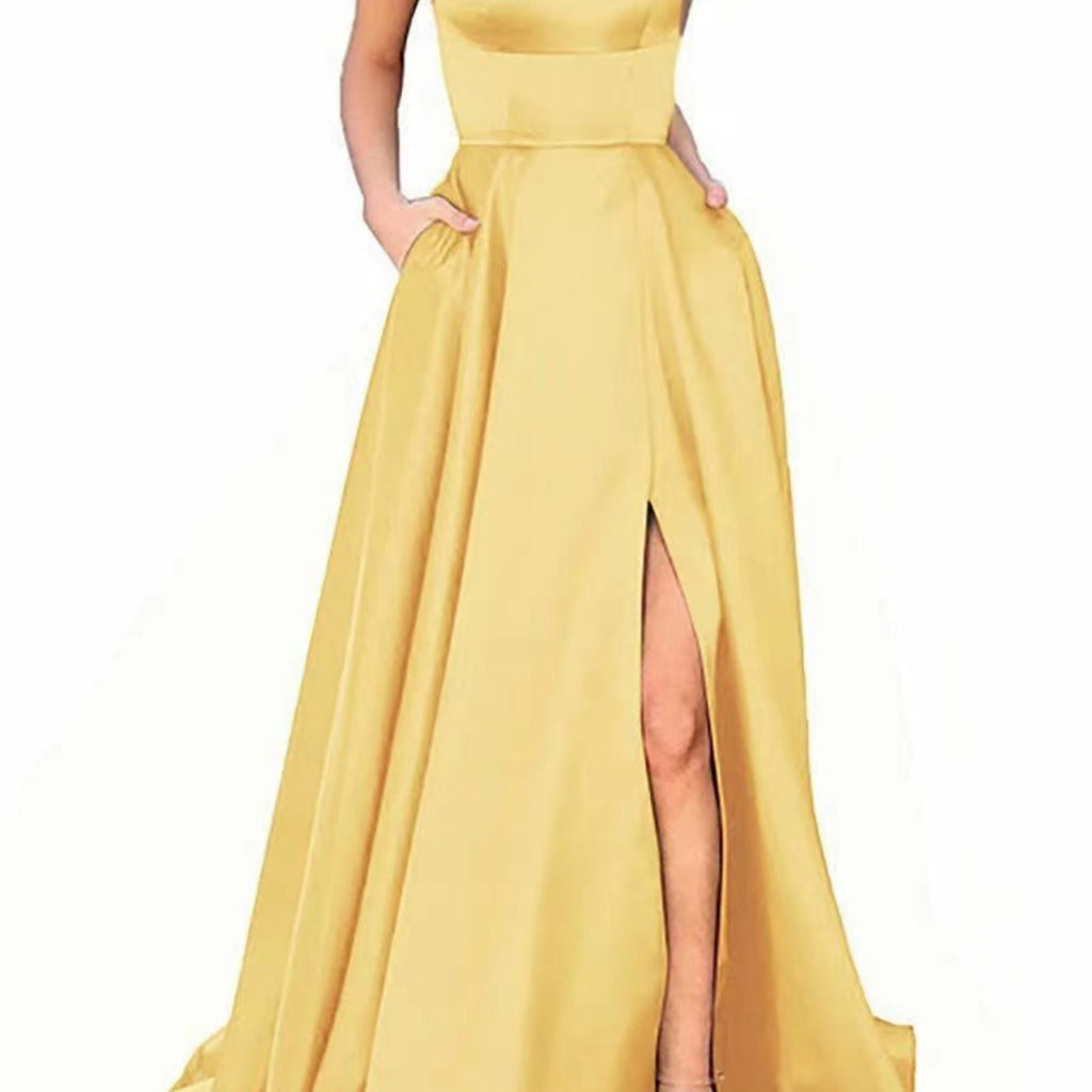 European And American Bridesmaid Dress, Long Style, Figure-flattering, Off-the-shoulder Design – Premium 0 | RICALOUX