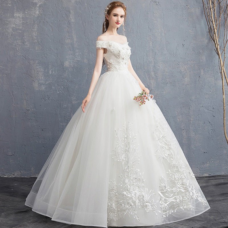 One-shoulder Bride Was Thin, High-waisted, Pregnant Women, Simple And Small, Tailed - RICALOUX