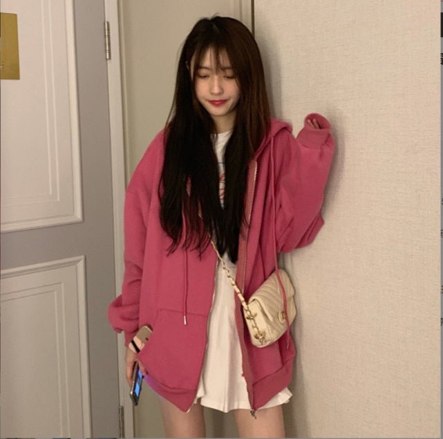 Loose Cardigan Jacket Thickened Plus Fleece - RICALOUX