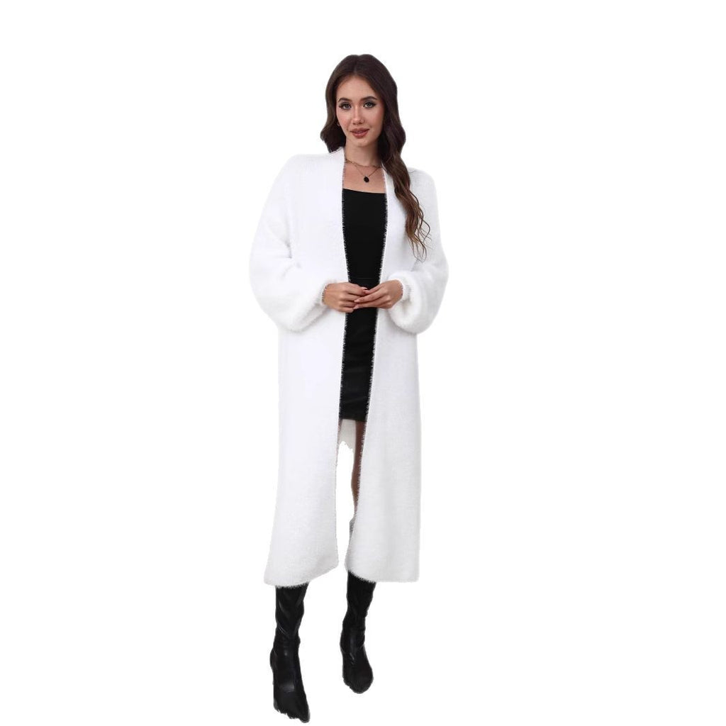 Mid-length Casual Loose Sweater Coat Women by Ricaloux