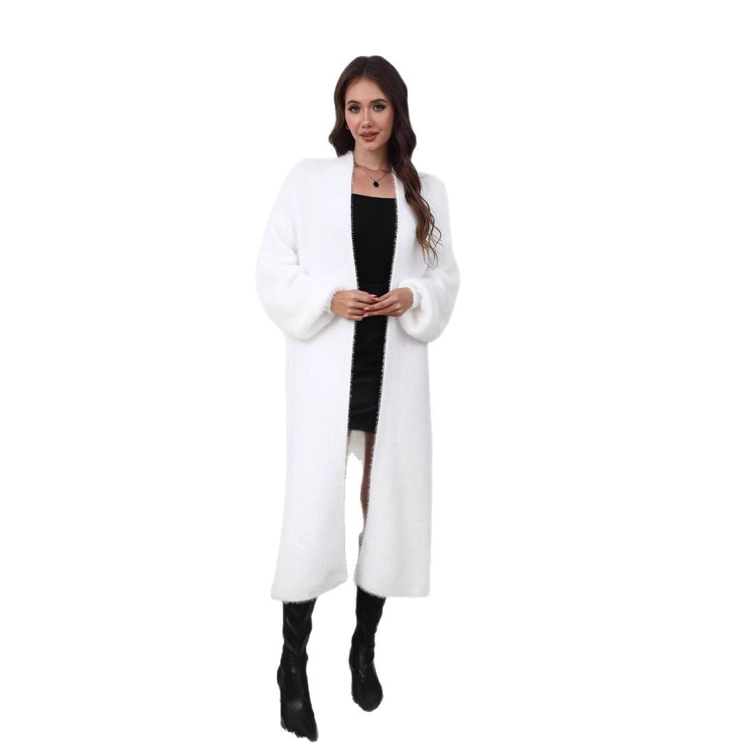 Mid-length Casual Loose Sweater Coat Women by Ricaloux