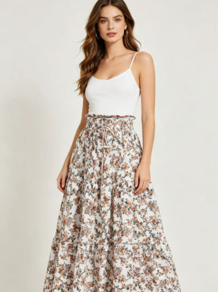 High-waisted A-line Skirt Bohemian-style Printed Flared Skirt – Premium 0 | RICALOUX