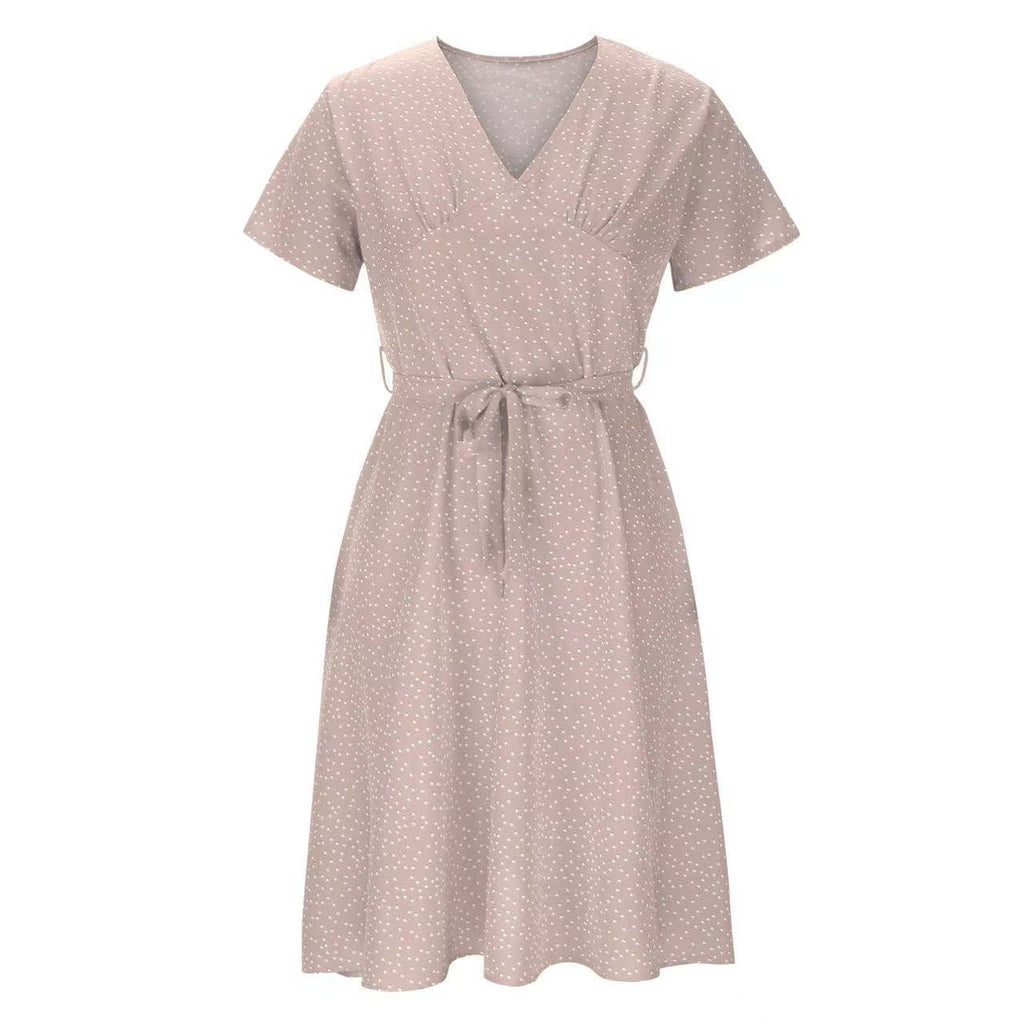 Womens Short-sleeve Chiffon Dress by Ricaloux