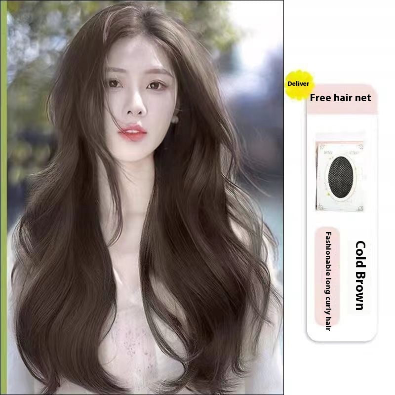 Jaulin Wig Women's Long Hair Forehead Lace Full-head Wig Mid-length Long Straight Hair Full Top Wig by Ricaloux